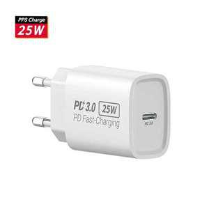 프리미엄 25W PD PPS 초고속 1포트 고속충전기 스마트폰 핸드폰 충전기