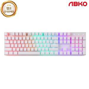 ABKO HACKER K640 레인보우LED 기계식키보드 청축 화이트