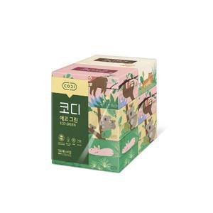 코디 에코그린 미용티슈 180매x6개 2겹 천연펄프 휴지