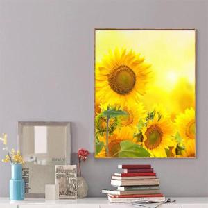 캔버스판넬액자 보석십자수 30cmx40cm - 태양과 해바라기
