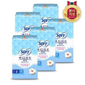 바디피트 천연코튼 팬티라이너 무향 40P(롱) x 5팩