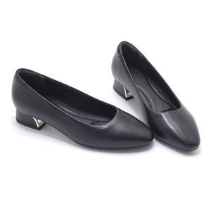 갤러리아 세라 여성 양가죽 컴포트 펌프스 통굽 구두 TCP22657 블랙 3CM
