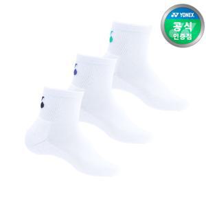 요넥스 양말 229SN009M 3개입 남성용 중목 배드민턴