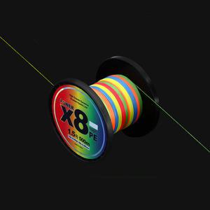 오색찬란 레인보우 X8 합사줄 500M 대용량 PE라인 낚시줄 멀티컬러
