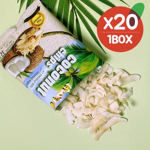 (20봉) 코코넛칩 32g 코코넛과자 태국 맥주안주 대용량 인간사료 당뇨환자간식