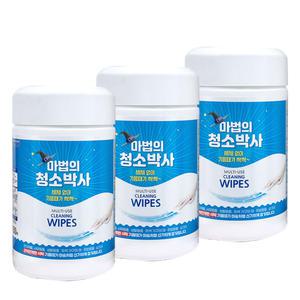 마법의 청소용 물티슈 150매 3통 찌든때 기름때 매직 만능 클리너 청소물티슈