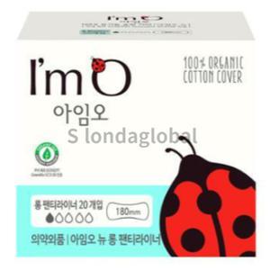 아임오 유기농 순면커버 뉴 팬티라이너 롱 20pX6팩
