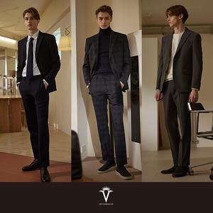 [INTERMEZZO] 23FW 울 블렌드 컴포터블 수트 네이비  그레이