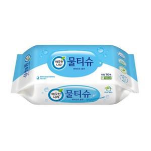 깨끗한나라 페퍼민트 블루 물티슈 리필형 70매10팩