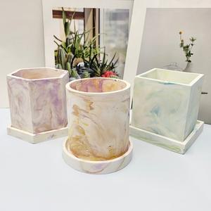 화분 캔들홀더+받침 SET 3종 석고몰드 연필꽂이 만들기 레진 DIY 재료