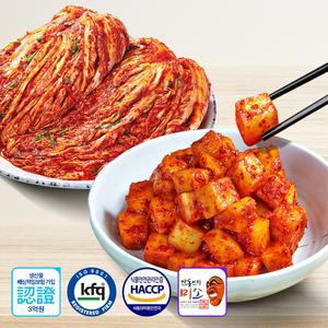 안동학가산 배추 별미김치세트 총10kg (포기 5kg / 고춧가루만 중국산+깍두기
