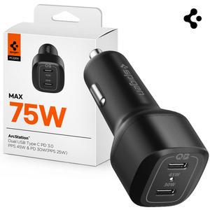 슈피겐 슈피겐 USB PD 75W C타입 PPS 듀얼 차량용 초고속 충전기 PC2200 (갤럭시 Z플립4 호환)