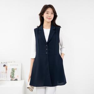 엄마옷 모슬린 50대 중년여성의류 조끼 테일러드 카라 정장 VE402019 여성의류 빅사이즈 4060