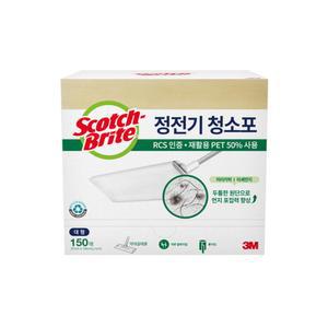 스카치 브라이트 청소 대형 정전기 막대걸레용 청소포 150매