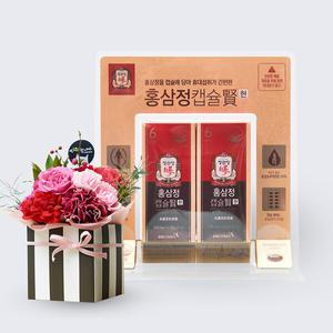 행복한 마음 카네이션 + 정관장 홍삼캡슐현 (100캡슐) 꽃배달 꽃배송