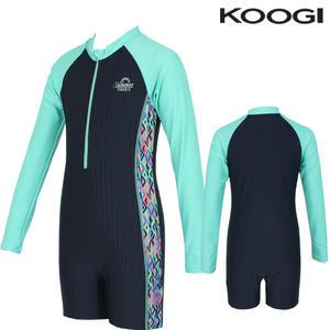 KG-M687 쿠기 여아동 반전신긴팔 실내수영복