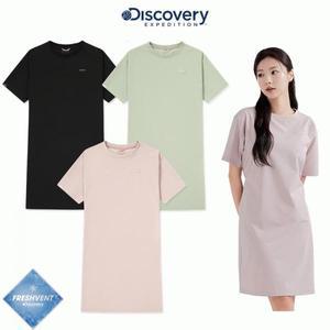 디스커버리 여성 프레시벤트 폴튼 경량 우븐 원피스 DWOP91043
