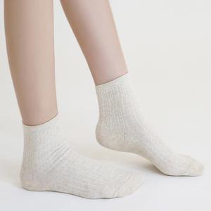 자체제작 6켤레 코마사면 꽈배기 단목양말 4color