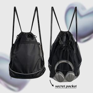 [퀄리티보장] 시크릿 메쉬 포켓 스트링 백팩 복조리백 (24BA047)