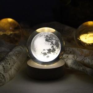 (달-6cm) 크리스탈 볼 무드등 /침실무드등/취침무드등/인테리어감성등/캠핑무드등/감성무드등/수면무드등