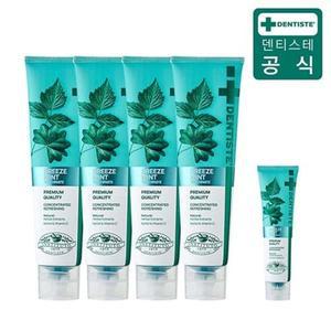 [덴티스테] 뉴브리즈민트 180g 4개 + 여행용 20g 치약 1개 추가 증정