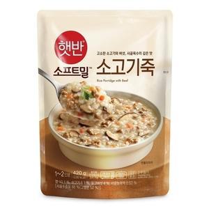 비비고 420g 햇반 소프트밀 소고기죽