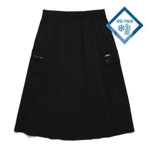 내셔널지오그래픽 N242WSK970 여성 쿨링 카고 롱 스커트 CARBON BLACK
