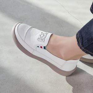 천연소가죽 바렌 컴포트 슬립온 4cm
