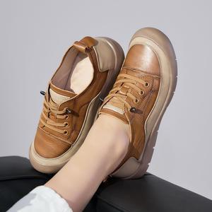 천연소가죽 추카 컴포트 슈즈 3cm