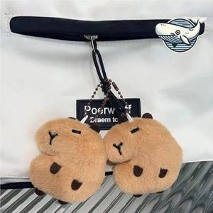 [기타]귀여운 카피바라 키링 인형 열쇠고리 포근한 (WFGUFY5)