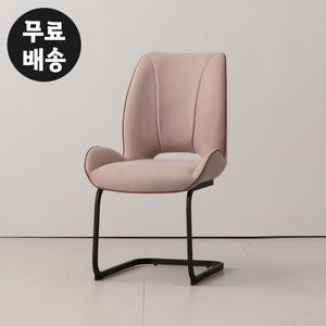 [벤티스가구]쟌느 패브릭 식탁 의자 주방 체어 까페 고급 디자인 등받이 회의실 대기실(핑크브라운)