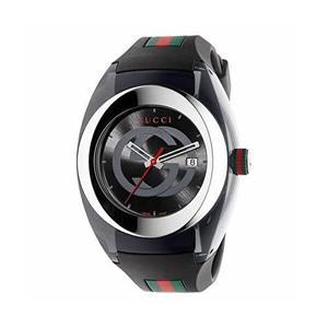 [구찌]구찌 YA137101 SYNC 남성 러버 쿼츠 46mm