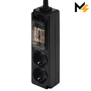 몬스터탭 4000W 고용량 국산 멀티탭 / 블랙 누전차단 2구 1.5m