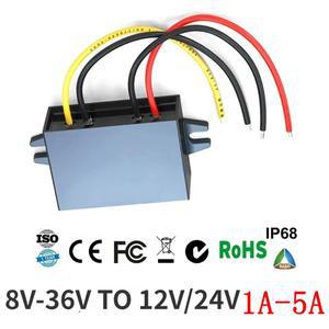 전압 안정기 스텝 다운/업 자동차 보트 공급 장치 벅 부스트 DC 컨버터 8-36V-12V 24V 1A-5A 30V 3a