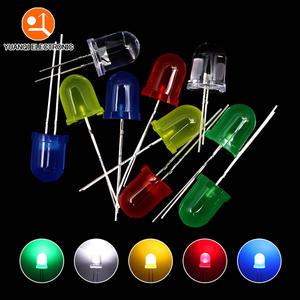 LED 모듬 키트 확산 원형 발광 다이오드 5 색 흰색 빨간색 녹색 파란색 노란색 DIY F10 0.75W 10mm 10PCs