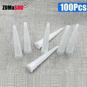 5-100pcs 유리 노즐 플라스틱 접착제 코킹 건 실란트 실리콘 팁 입 캡 홈 도구