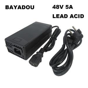 선풍기 포함 납산 충전기 T/PC/IEC 3 핀 커넥터 48 V 5A 57.6V 배터리 고속