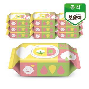 [깨끗한나라]보솜이 퍼스트스킨 아기물티슈 캡 70매 10개