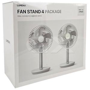 [기타]LUMENA 루메나 탁상용 무선 선풍기 2개 화이트+그린 FAN STAND 4 무료배송 gx