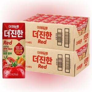 야채듬뿍 더진한 토마토 당근 주스 레드 125ml 24팩 abc주스