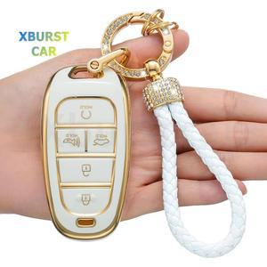 차키케이스 TPU 자동차 키 커버 케이스 쉘 포브 현대 소나타 넥소 DN8 산타페 TM 투싼 NX4 스타리아 아이오닉 액세서리 5 버튼