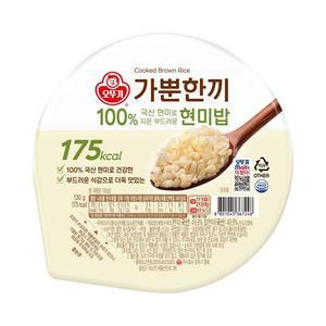 가뿐한끼 100% 현미로 지은 부드러운 현미밥(130GX30개) 봄 식재료 오뚜기 건강한밥 혼밥 자취생 아침 한그