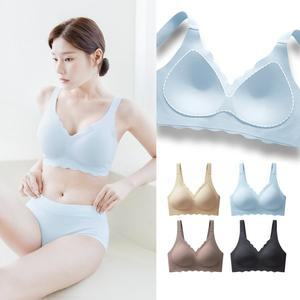 [더리시드]리얼스킨 핏 패드일체형 심리스브라 L~6XL까지 빅사이즈 완벽커버
