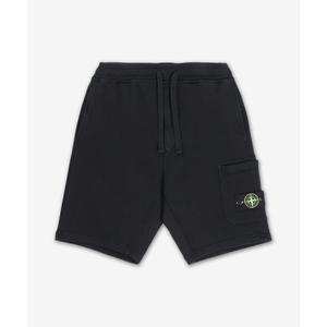 [스톤아일랜드]STONE ISLAND 오가닉 코튼 플리스 가먼트 다이드 쇼츠 팬츠 - 블랙 / 6200012S0051V0029 ...