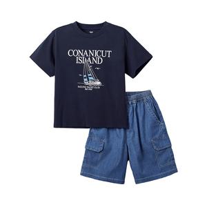 스파오 키즈 COOL데님 쇼츠 상하세트