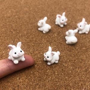 5/10PCS 사랑스러운 미니 수지 토끼 미니어처-귀여운 요정 장식 마이크로 풍경 DIY 공예