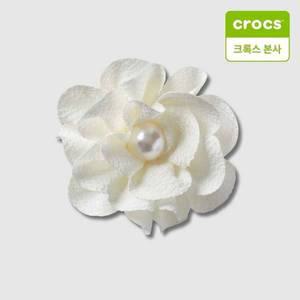 [크록스]화이트 페브릭 진주 플라워 지비츠 10015380_s