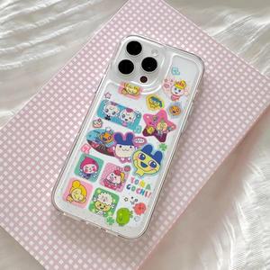 S25U케이스 호환 S25울트라케이스 투명 범퍼 만화 역할 다마고치 개 케이스 삼성 갤럭시 S25 FE Note20 EDg