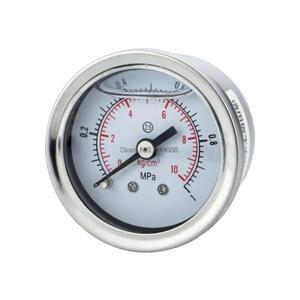 YN40Z 축 스테인레스 스틸 충격 방지 압력 게이지, 1/8 오일 유압 오일 압력 네거티브 압력, 40mm M10 * 1