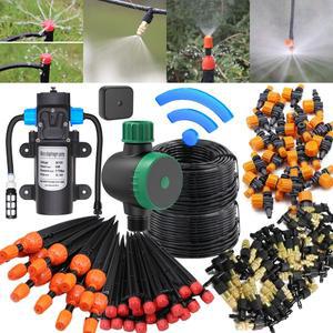20/30M DIY 물방울 관개 시스템 자동 급수 스마트 WIFI 타이머 고압 워터 펌프 안개 노즐 스프링클러 /4 